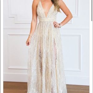 Beautiful long beige dress